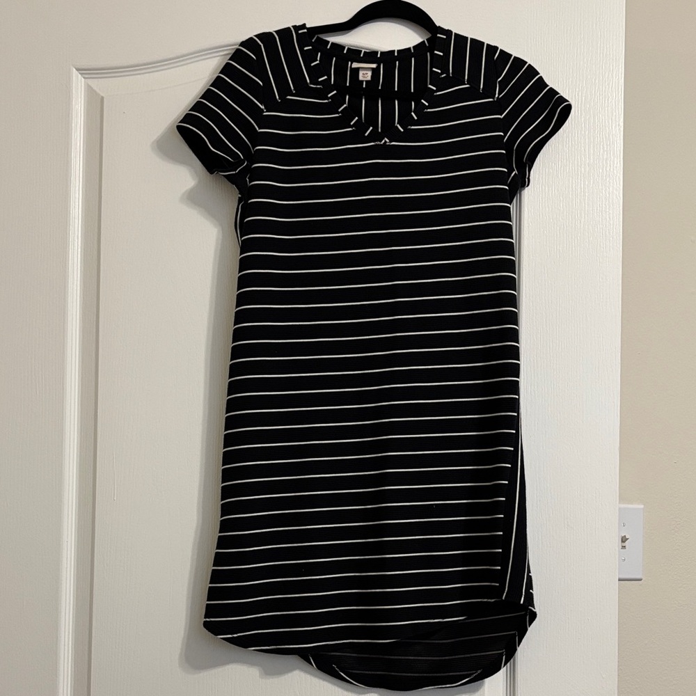 Merona Black and White Striped Mini Dress